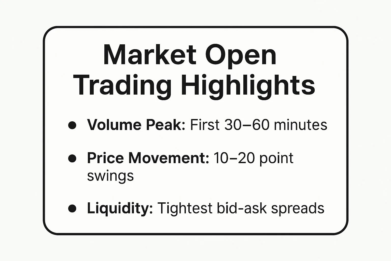 Infographic showing key data about Trade During Market Opens: Leverage Maximum Volatility and Volume